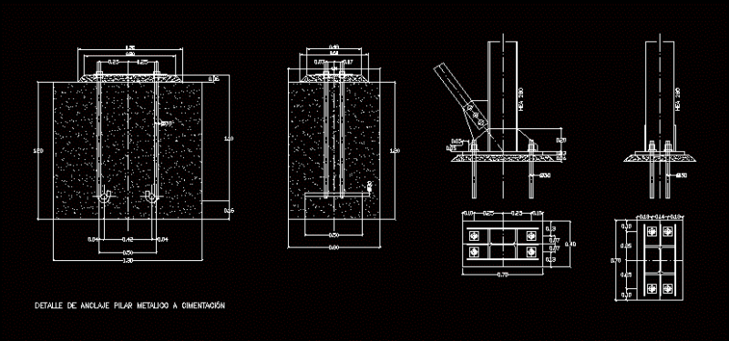 Anchorage Metal Structures DWG Block for AutoCAD