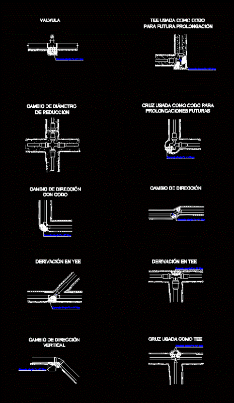 Anchors Pipes DWG Block for AutoCAD