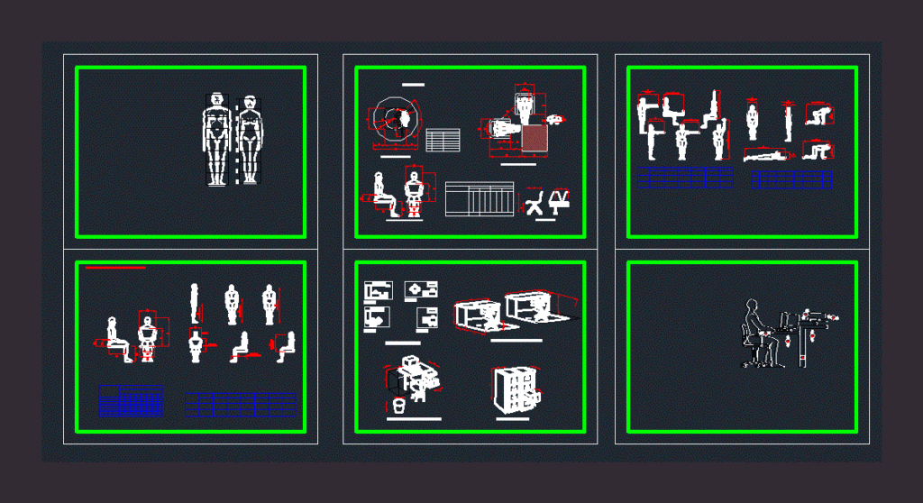 Anthropometry And Ergonomics DWG Block for AutoCAD