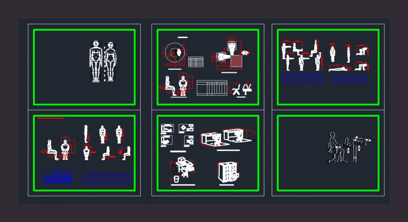 Anthropometry And Ergonomics DWG Block for AutoCAD