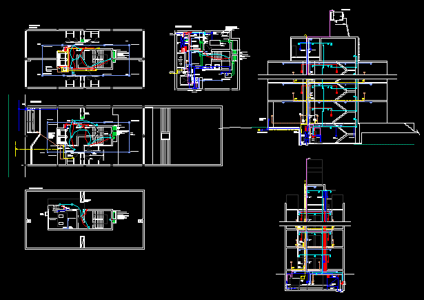 Apartment Building Electricity DWG Section for AutoCAD ... elevator electrical diagram 