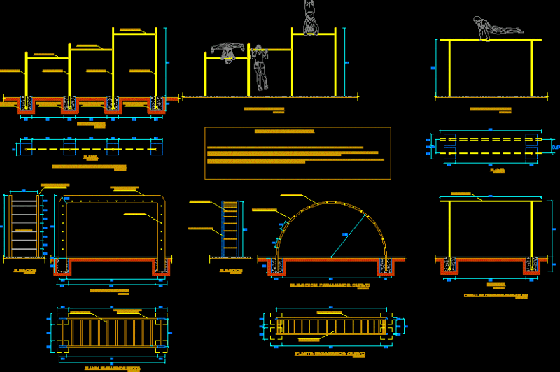 Apparatuses Gymnastics DWG Detail for AutoCAD