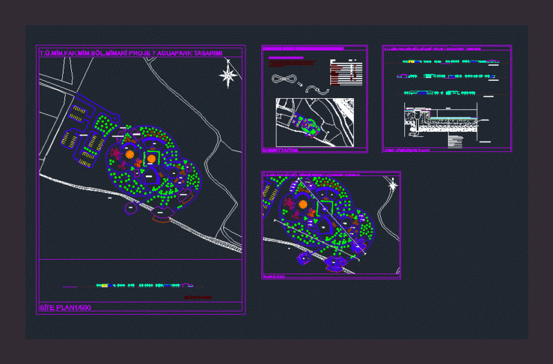 Aquapark DWG Block for AutoCAD