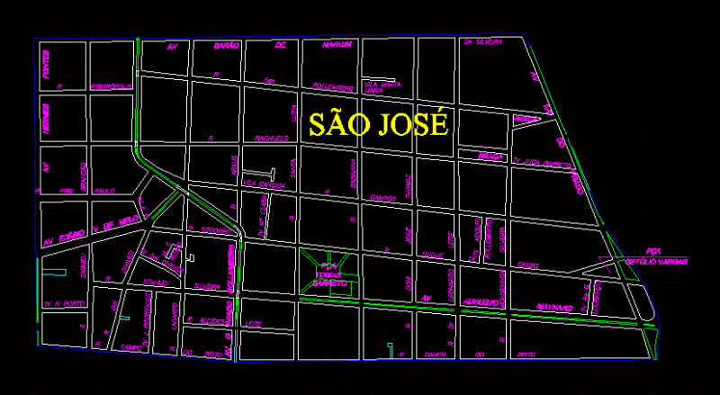 Aracaju – Barrio San Jose DWG Block for AutoCAD