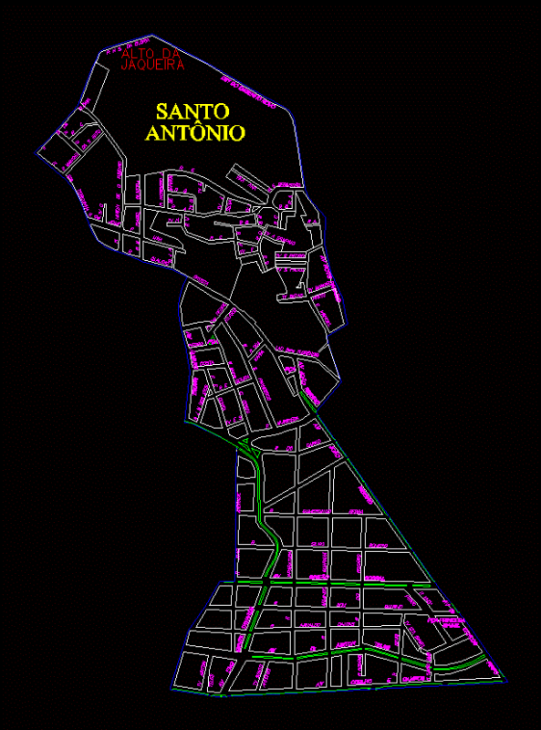 Aracaju – Barrio Santo Antonio DWG Block for AutoCAD