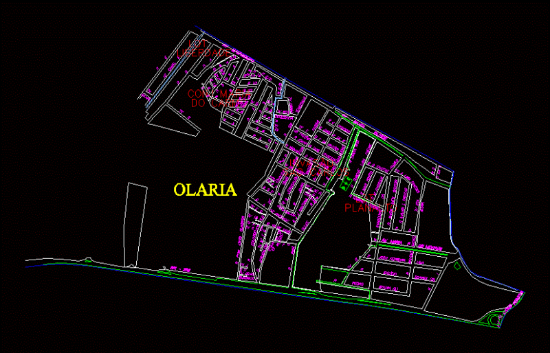 Aracaju – Sergipe – Barrio Olaria DWG Block for AutoCAD