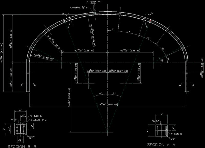 Arch Center DWG Block for AutoCAD