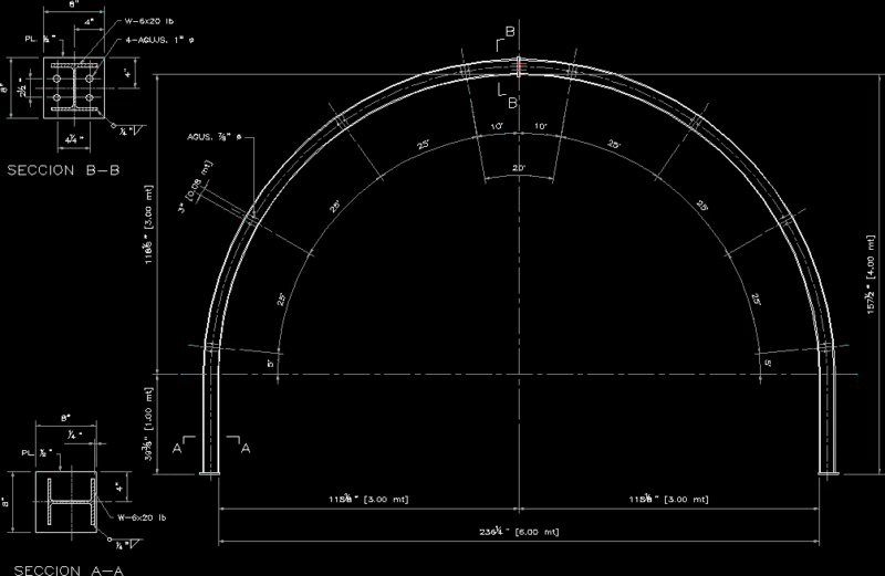 Arch Center DWG Block for AutoCAD