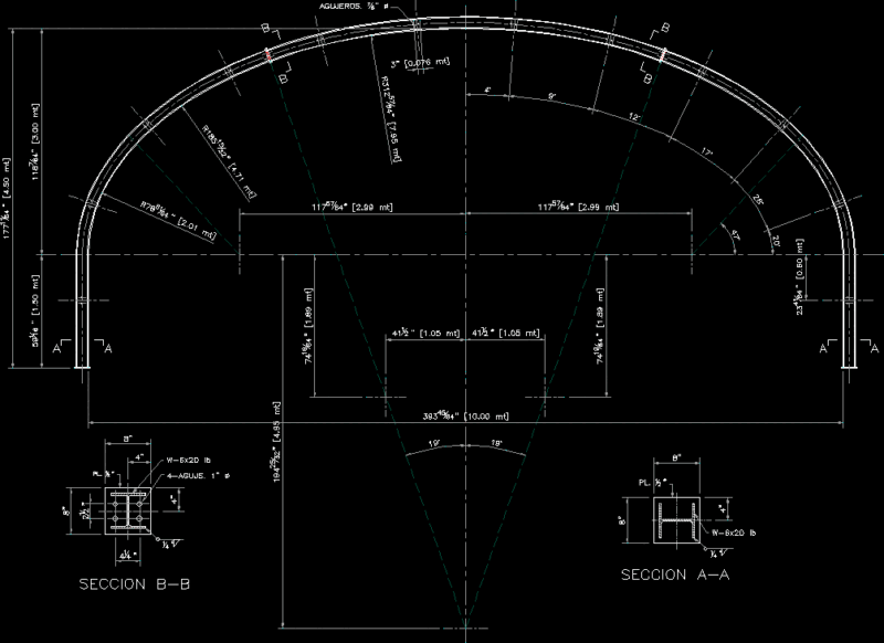 Arch Center DWG Block for AutoCAD