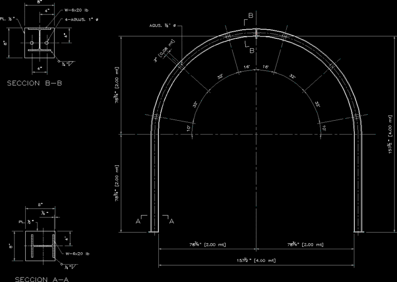 Arch Center DWG Block for AutoCAD