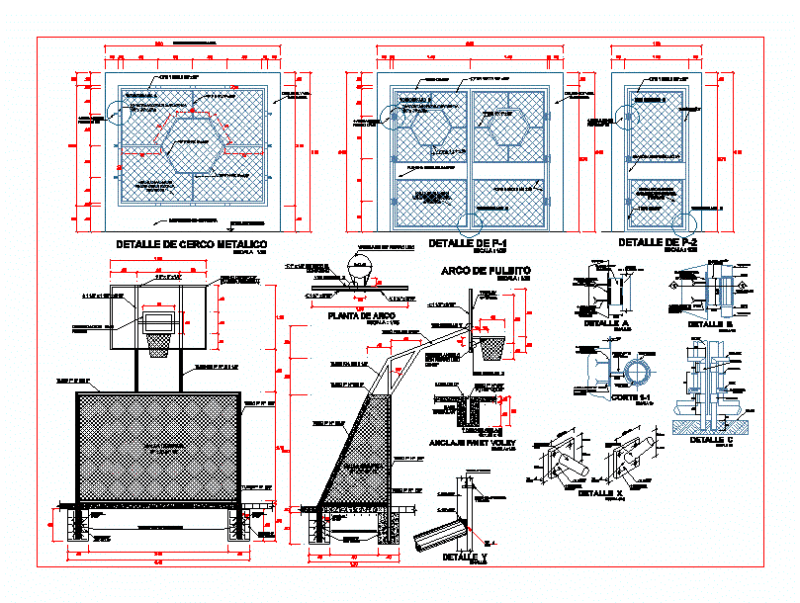 Arco Football DWG Detail for AutoCAD
