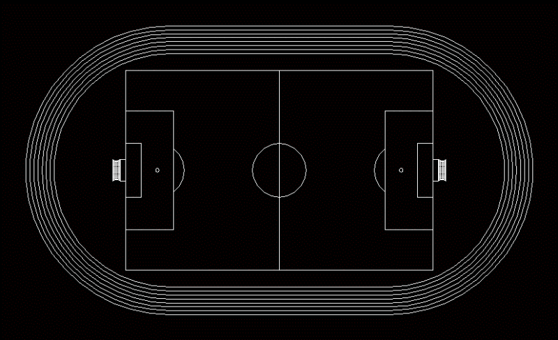 Arena Football 2D DWG Block for AutoCAD