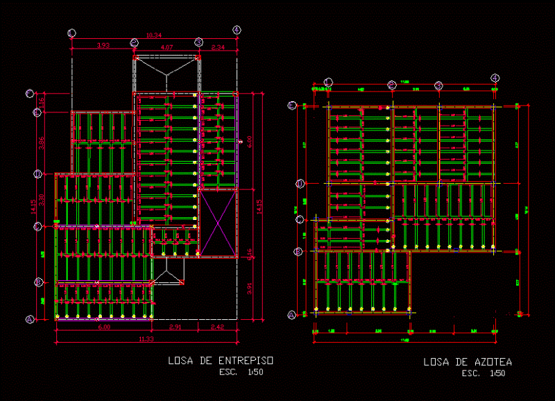 Armed Slab DWG Block for AutoCAD
