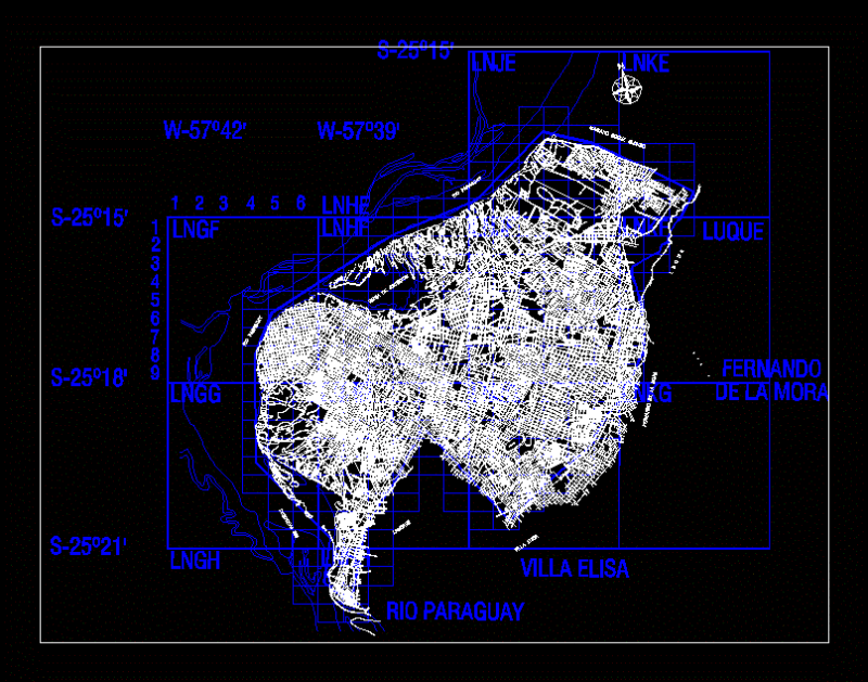 Asuncion Cadastre; Paraguay DWG Block for AutoCAD