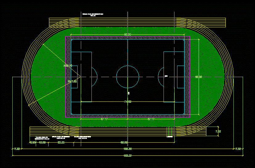 Athletics And Soccer Field Dwg Block For Autocad Designs Cad