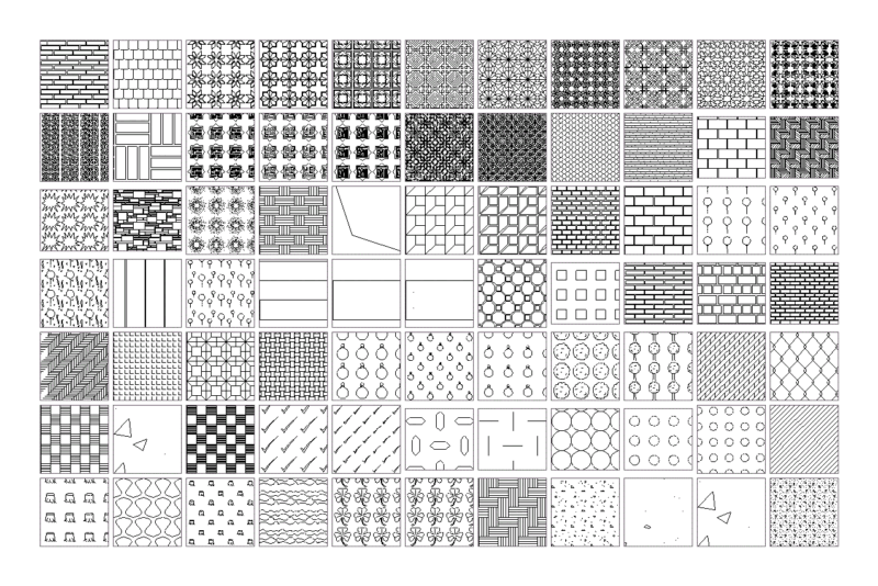 Autocad Hatchs DWG Block for AutoCAD