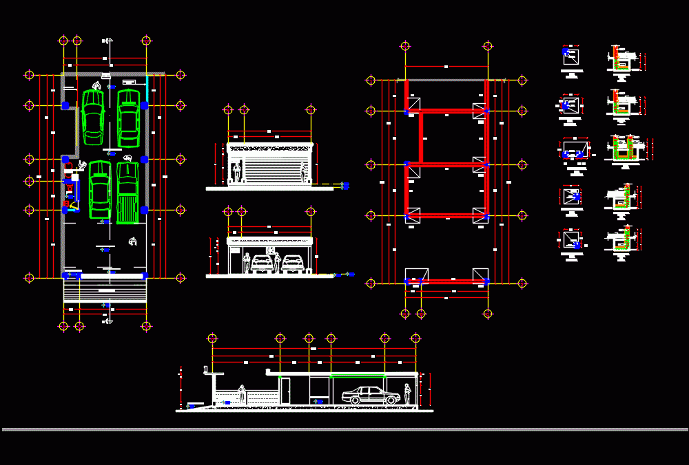Чертеж парковки dwg