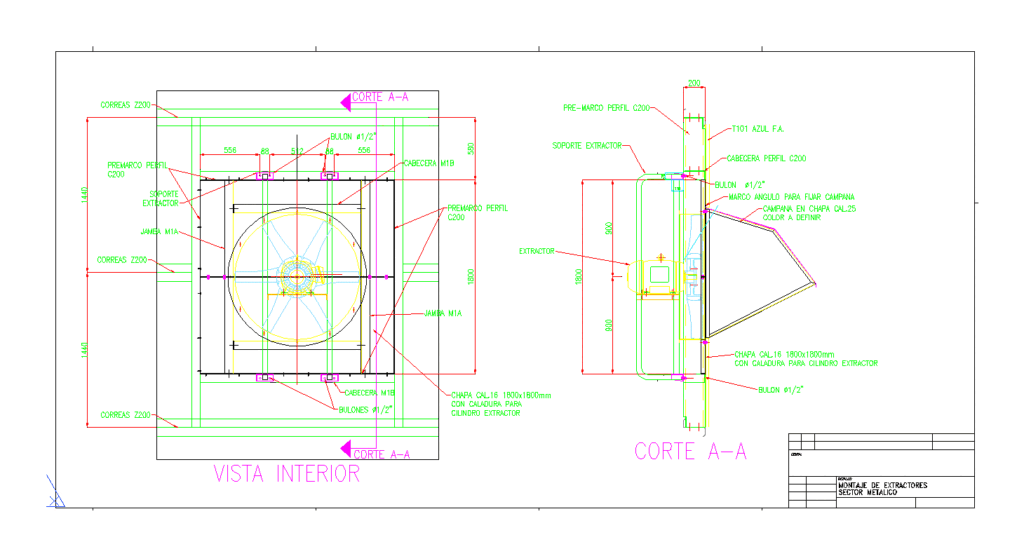 Axial Fans Support DWG Block for AutoCAD