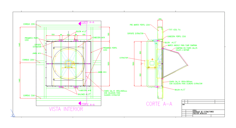 Axial Fans Support DWG Block for AutoCAD