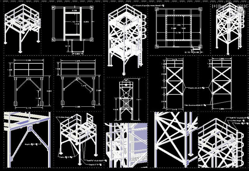 Bagging Structure DWG Block for AutoCAD