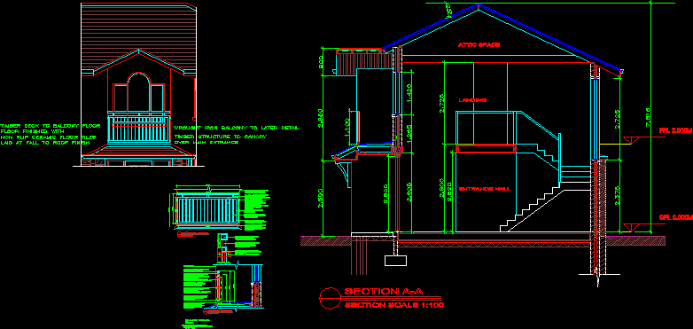 Balcony Details DWG Detail for AutoCAD • Designs CAD