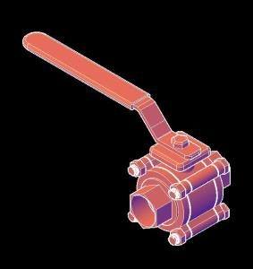 Ball Valve 3D DWG Model for AutoCAD