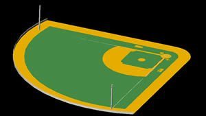 Baseball Field 3D DWG Model for AutoCAD