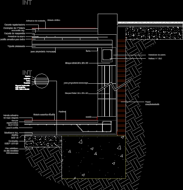 Basement Wall Retak DWG Detail For AutoCAD Designs CAD