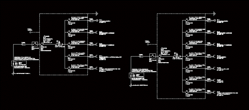 Basic Electrification Scheme DWG Block for AutoCAD