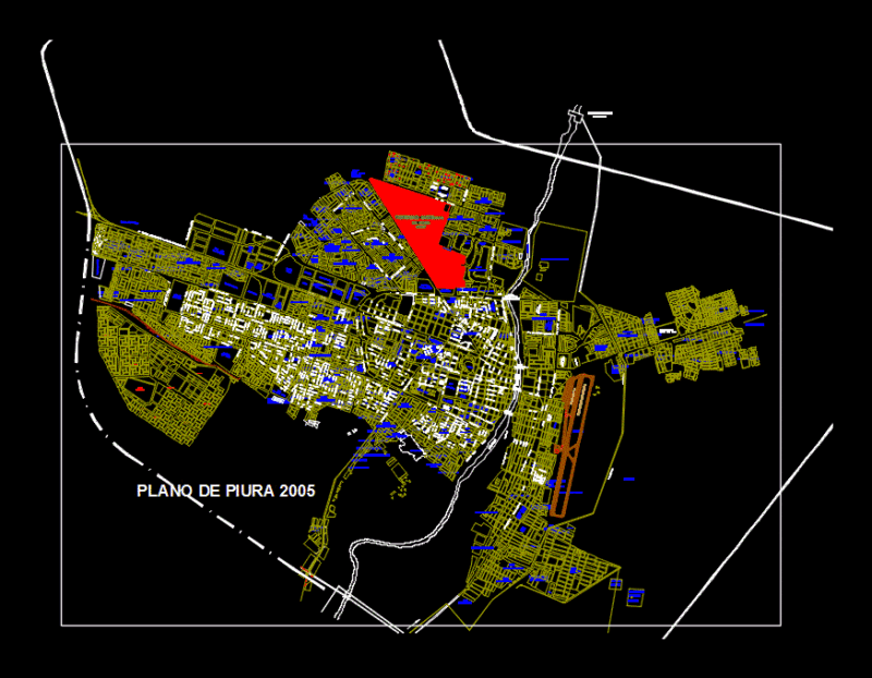 Basic Map Piura DWG Block for AutoCAD