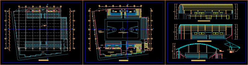 Basket Field DWG Section for AutoCAD