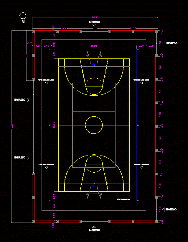 Basketball Court DWG Block for AutoCAD • Designs CAD