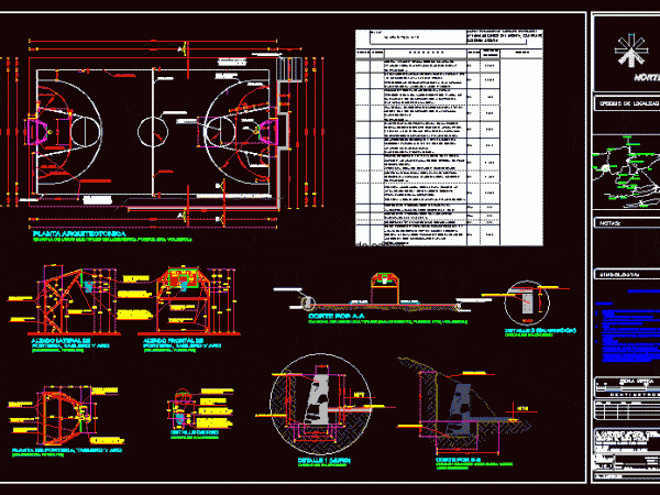 Autocad Basketball Court Dwg