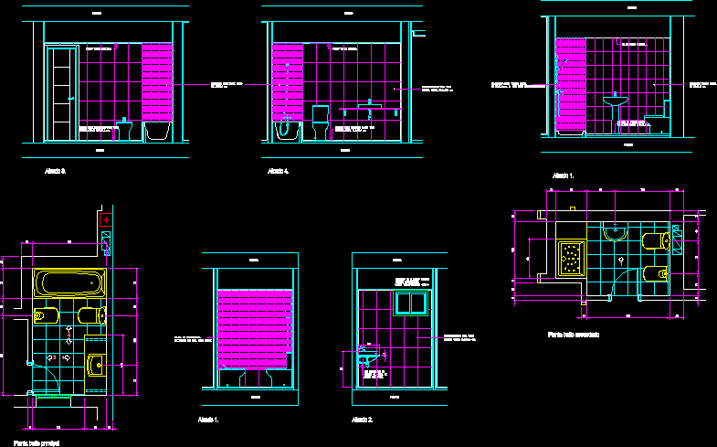 Bathroom Details DWG Section for AutoCAD • Designs CAD