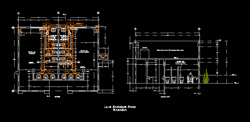 Bathroom Lobby DWG Block for AutoCAD