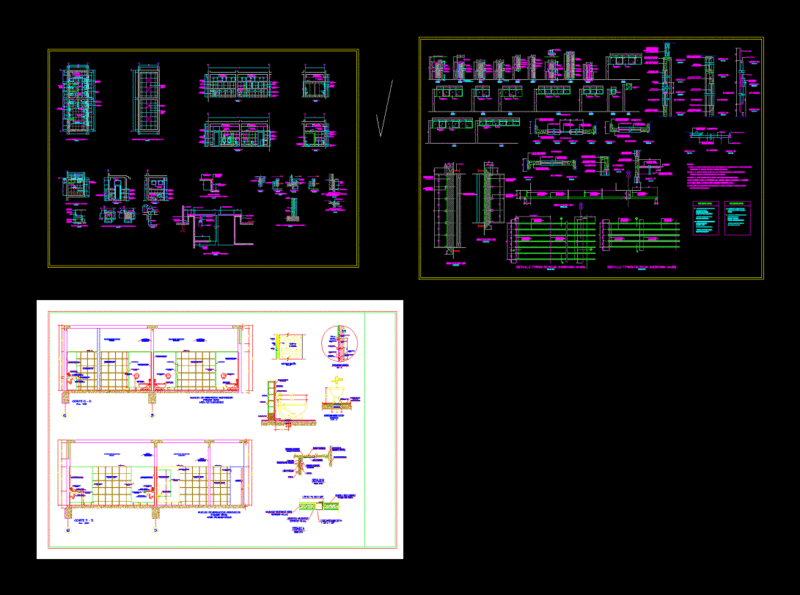 Bathrooms And Stair Cat DWG Detail for AutoCAD