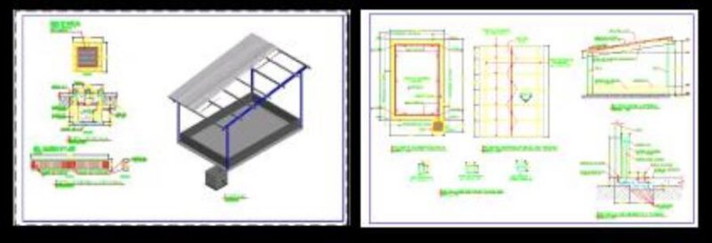 Battery Storage and Oil Spill Containment Shed DWG Detail