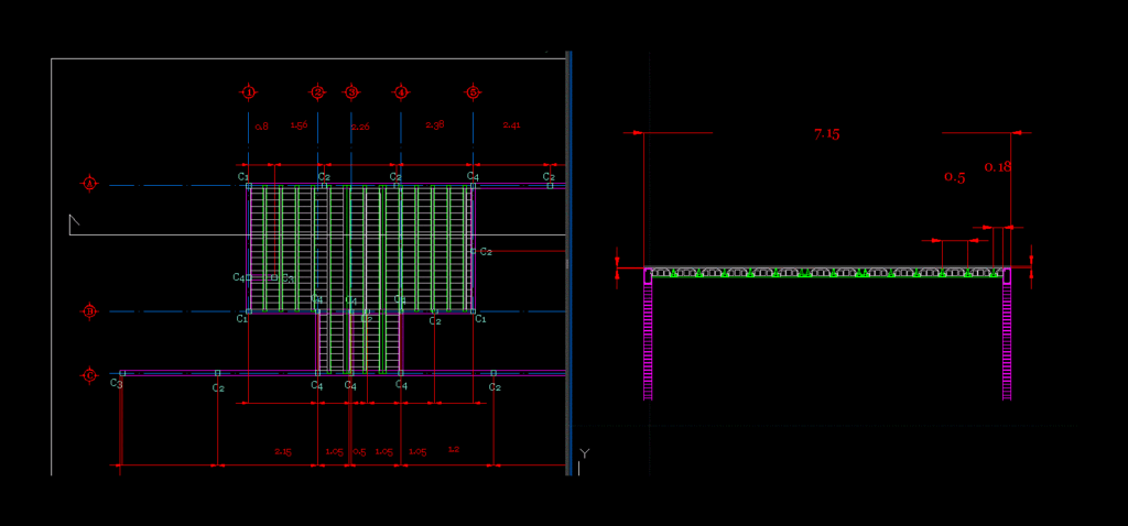 Beam And Vault DWG Block for AutoCAD