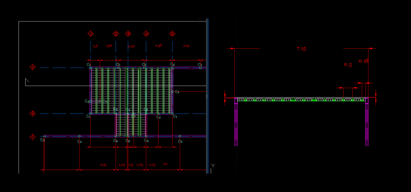 Beam And Vault DWG Block for AutoCAD