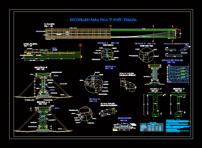 Beam Formwork DWG Detail for AutoCAD