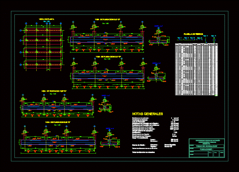 Beam Foundation DWG Full Project for AutoCAD