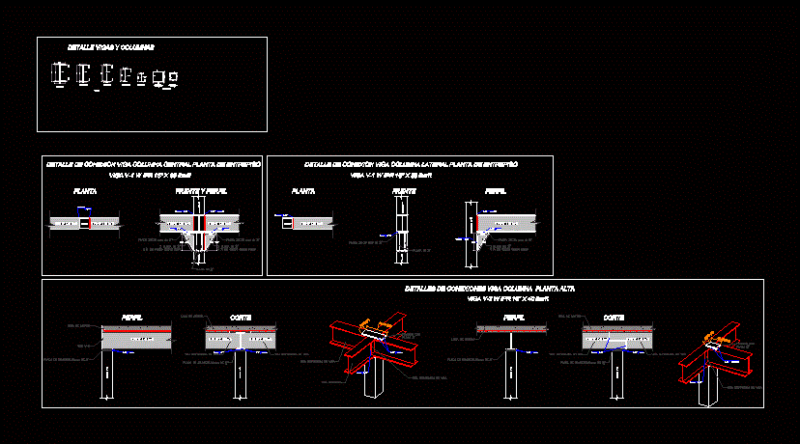 Beam Structural Details – Steel DWG Detail for AutoCAD