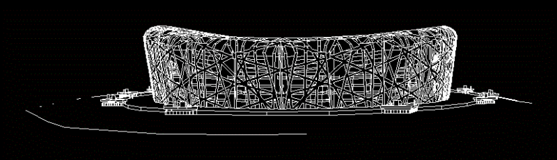 Bejing Facade 2D DWG Elevation for AutoCAD