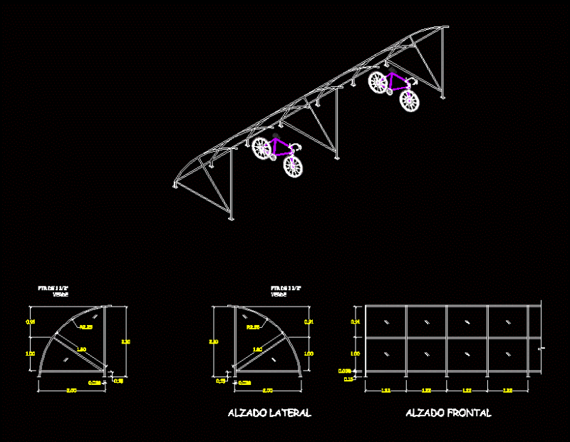 Bicycle Parking DWG Block for AutoCAD