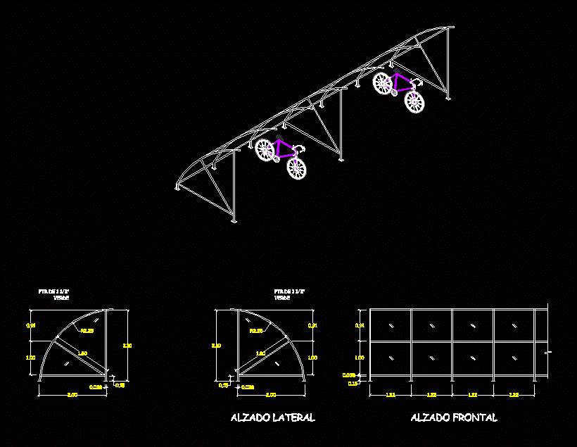 Bicycle Parking DWG Block for AutoCAD Designs CAD