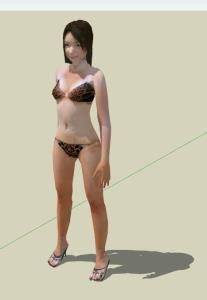 Bikini Girl 3D SKP Model for SketchUp