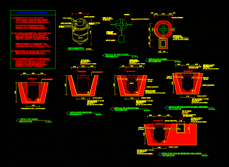Bio Digester DWG Detail for AutoCAD