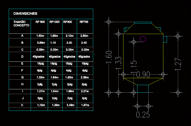 Biodigestor DWG Block for AutoCAD