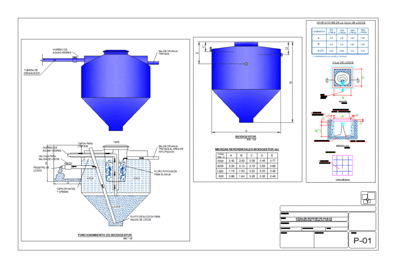 Biodigestor DWG Detail for AutoCAD