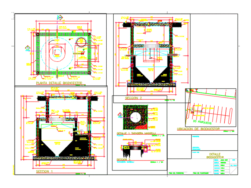 Biodigestor DWG Plan for AutoCAD